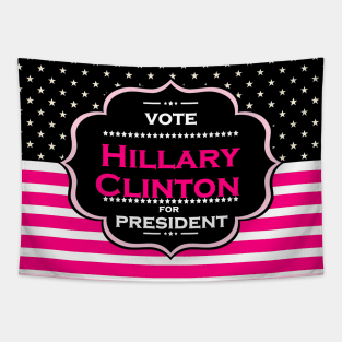 pink hillary clinton for president Tapestry