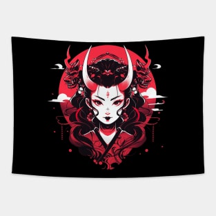 demon geisha Tapestry