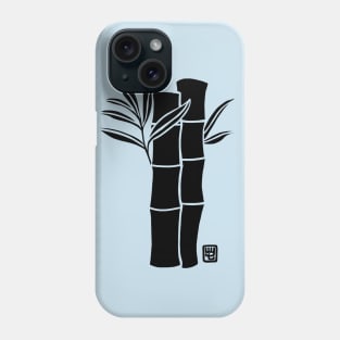 Black Bamboo Woodblock Phone Case