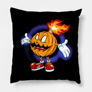 burning pumpkin Pillow