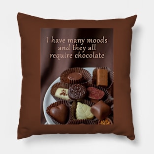 Delicious, creamy gourmet chocolate with quote Pillow