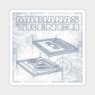 Marianas Trench Technical Drawing Magnet