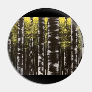 Black and White Birch Trees with Yellow Leaves Pin