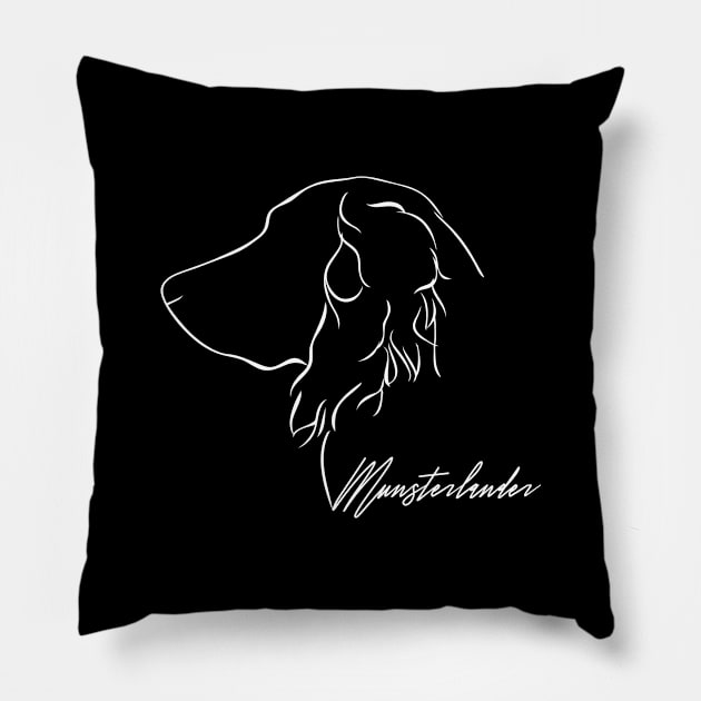 Proud Munsterlander profile dog lover Pillow by wilsigns