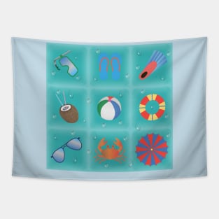 Summer beach accessories Tapestry