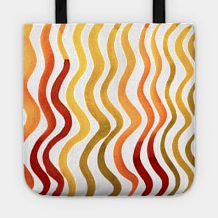 Wavy lines - autumn Tote