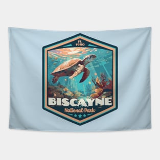 Biscayne National Park Vintage WPA Style National Parks Art Tapestry