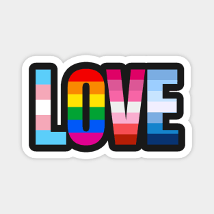 Love LGBT Pride Rainbow Love LGBTQ Pride Allyship Magnet