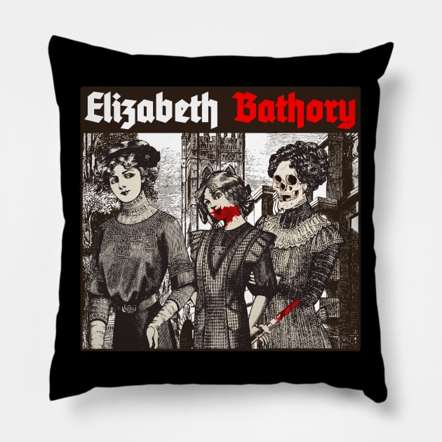 ELIZABETH BATHORY Pillow by theanomalius_merch