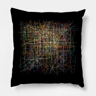 Sci-fi Chaos Pattern - Time Lapse Pillow