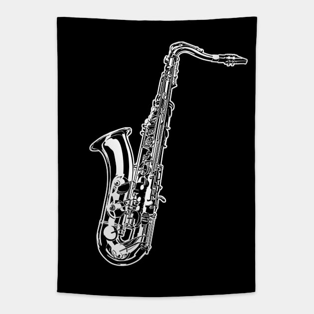 Saxophone Tapestry by Merchment