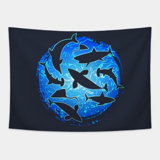 Sea Life Silhouettes Tapestry