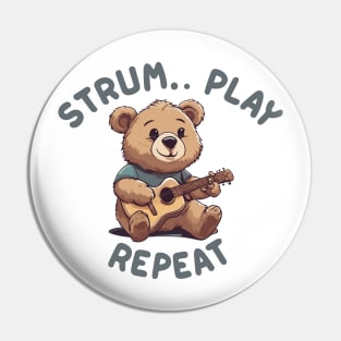 Guitarist Gift | guitar player | Bear Lover | Bear | guitar | play an instrument | Birthday gift guitar boy girl Pin