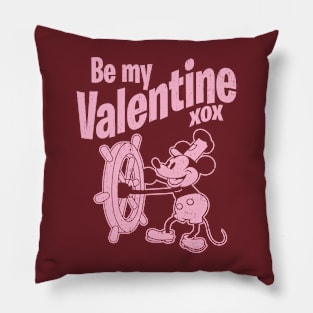 Steamboat Willie Valentine's Day Pillow