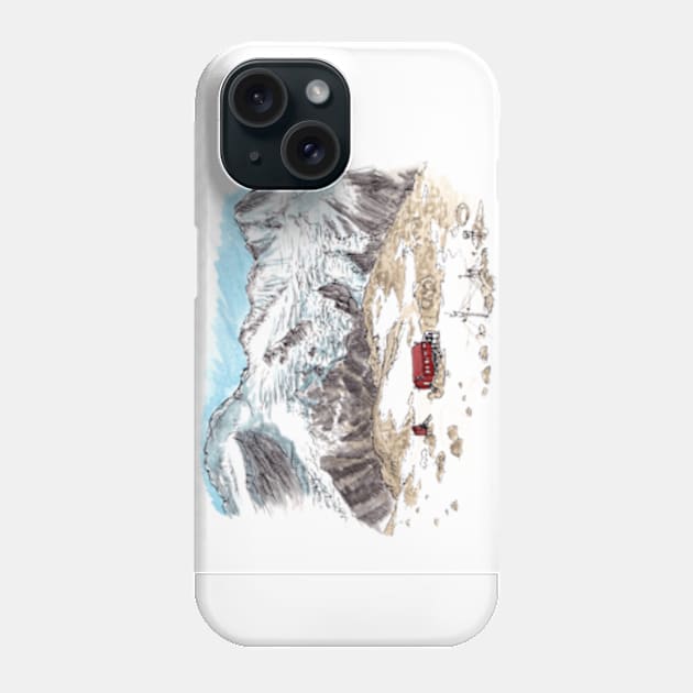 Mueller Glacier Watercolour Phone Case by tomnapper
