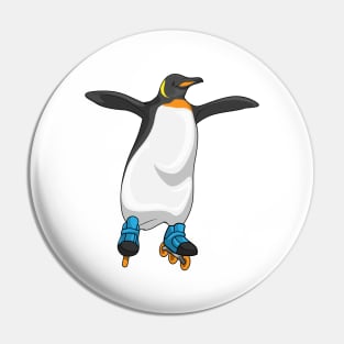 Penguin Inline skating Roller skates Pin