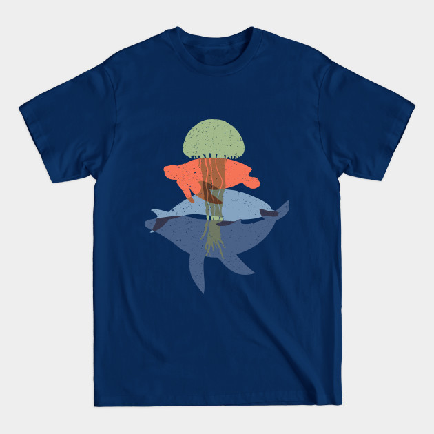 Whale and their friends dolphin turtle and jellyfish - Wildlife - T-Shirt