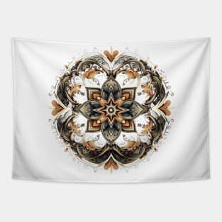 Simetrical and geometrical pattern -floral star Tapestry