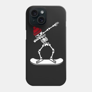 Dab dabbing skeleton snowboard Phone Case