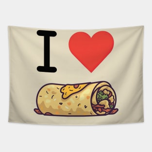 I Love Burritos Tapestry