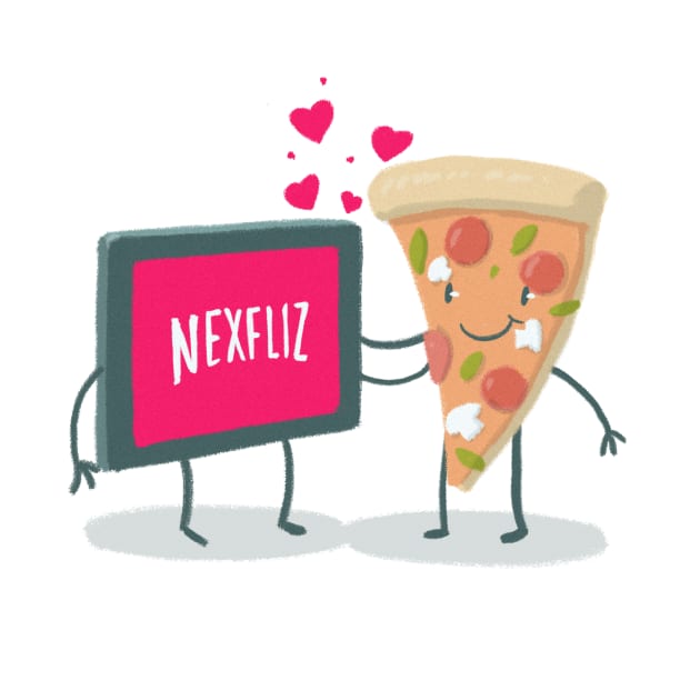 Pizza and Netflix by CANVAZSHOP