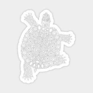 Gems Turtle Illustration, Nautical Animal Design Magnet