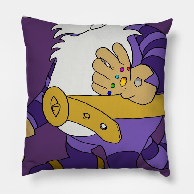 Big the Cat and the Infinity Gauntlet Pillow by penciltrooper