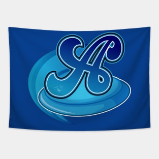 "A" Ultimate Frisbee Tapestry