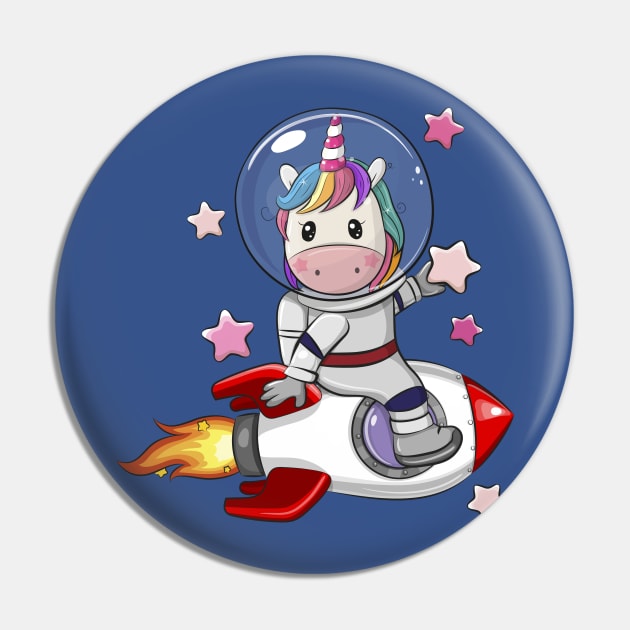 Unicorn Astronaut Pin by Reginast777