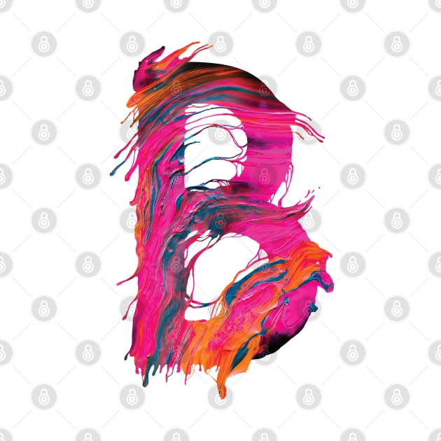 Colorful Painted Initial Letter B by Artifyio