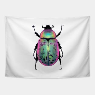 Pink and Green Beetle Tapestry