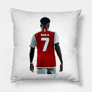 Back turned Bukayo Saka Pillow