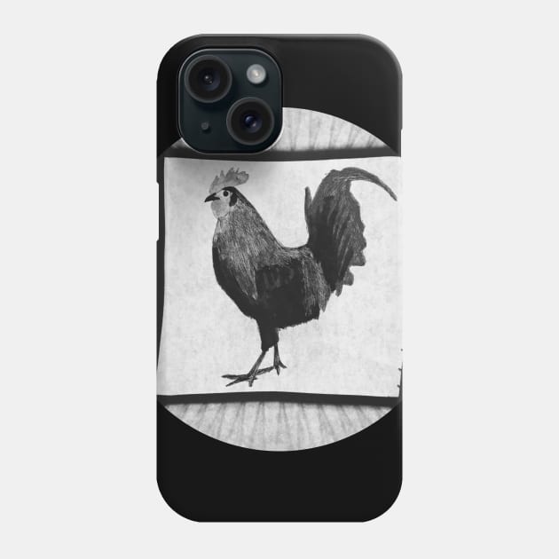 Little Red Rooster Black Phone Case by Zachfan1212