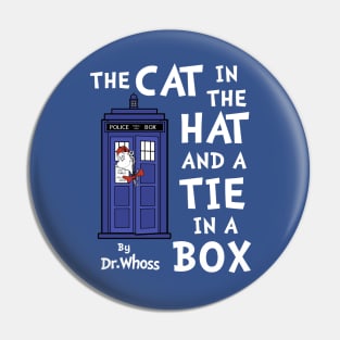The Cat in the Hat and a Tie in a Box Pin
