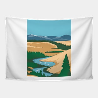 Kobuk Valley National Park in Arctic region of northwestern Alaska United States WPA Poster Art Color Tapestry