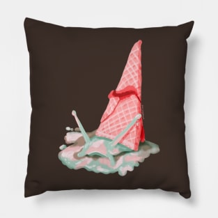 Soft Serve Snail Jelly Gouache Painting Pillow