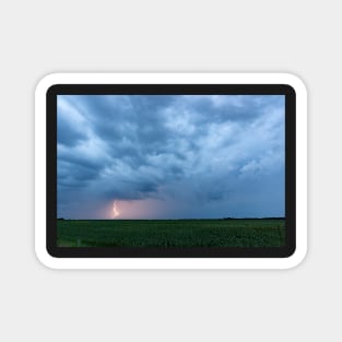 A Lightning Bolt and Clouds Magnet