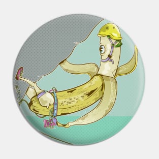 Banana lead rock climbing Pin