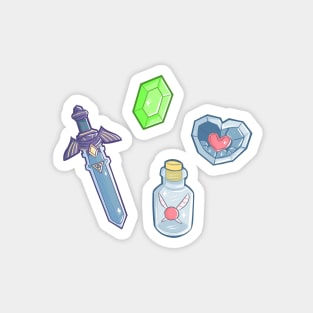 Gaming Items Stickers Magnet