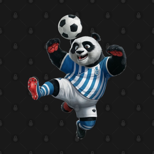 Soccer Panda - Striker Goals - Athletic Panda Football Shirt by vk09design