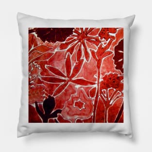 Red Flower Print 1 Pillow