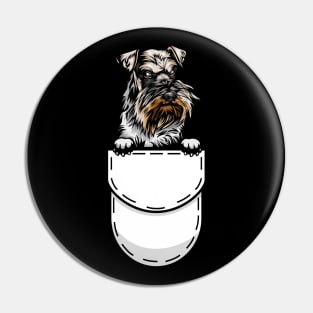 Standard Schnauzer Pocket Dog Pin