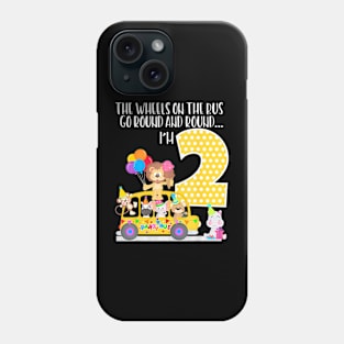 The Wheels On The Bus 2nd Birthday 2 Years Old Family Matching Phone Case