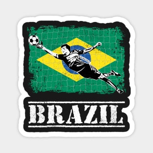 Brazil Soccer Goalie Goal Keeper Shirt Magnet