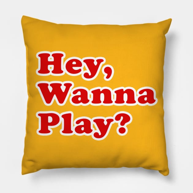 Hey, Wanna Play? - Good Guys - Child's Play - Chucky Pillow by Ryans_ArtPlace