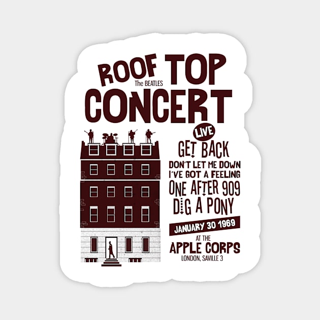 Roof top concert minimal Magnet by chillstudio