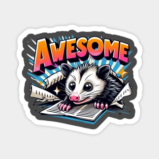 Joyful Opossum Magnet