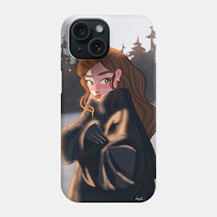 Winter Girl Illustration Phone Case