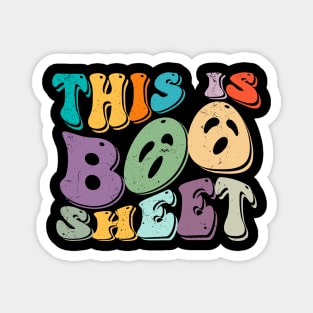 This Is Boo Sheet Ghost Retro Halloween Costume Men Women Magnet