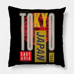 Tokyo Japan Typography illustration Pillow